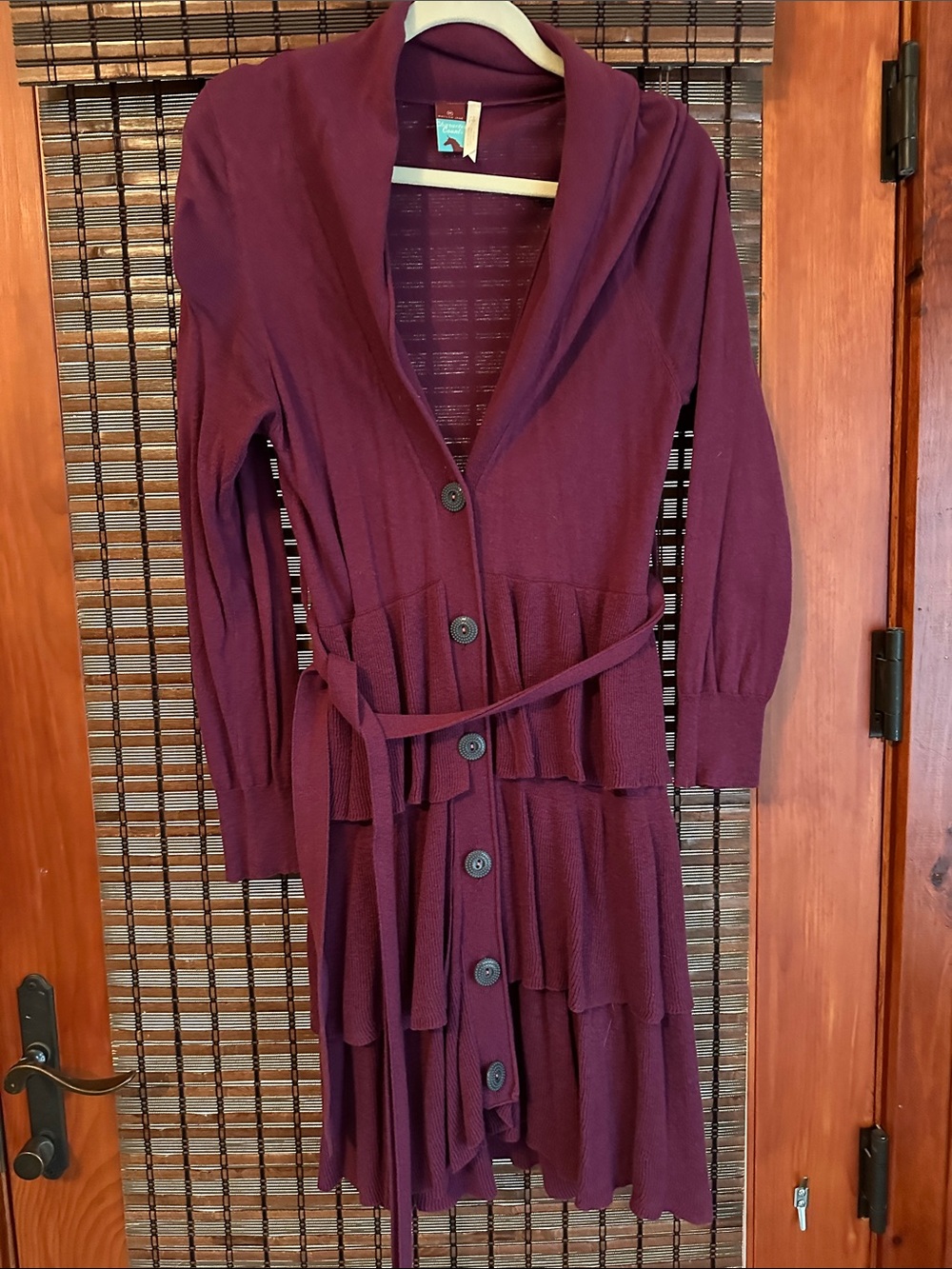 Matilda jane character counts sweater jacket with Belt medium
